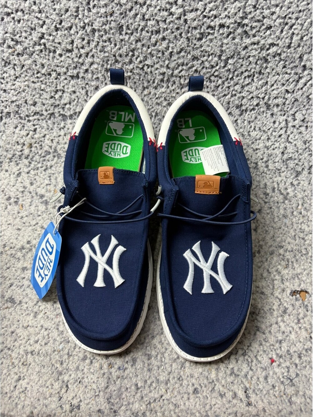 Hey Dude Wally Funk MLB New York Yankees Shoes Men’s 14 Navy White NWT